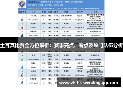 土耳其比赛全方位解析：赛事亮点、看点及热门队伍分析